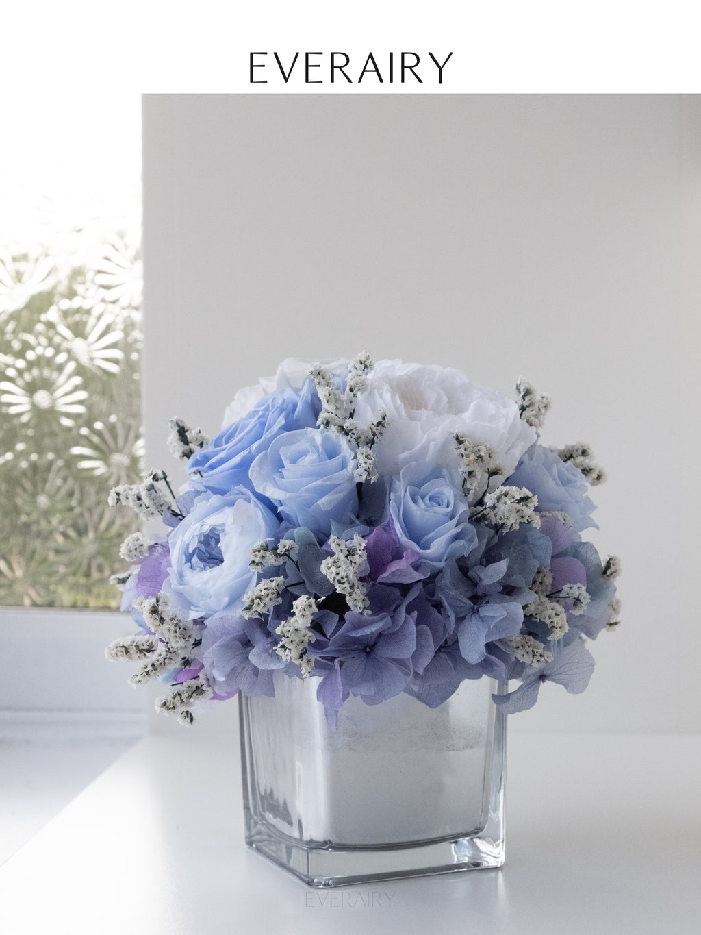 Azure Reverie - Preserved Flower Arrangement - Large