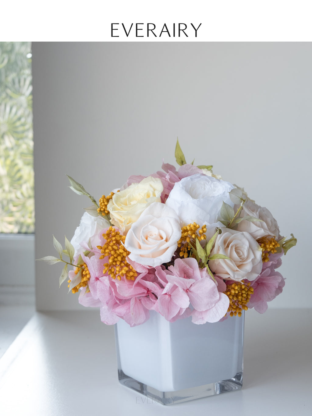 Sunlit Blush - Preserved Flower Arrangement - Large