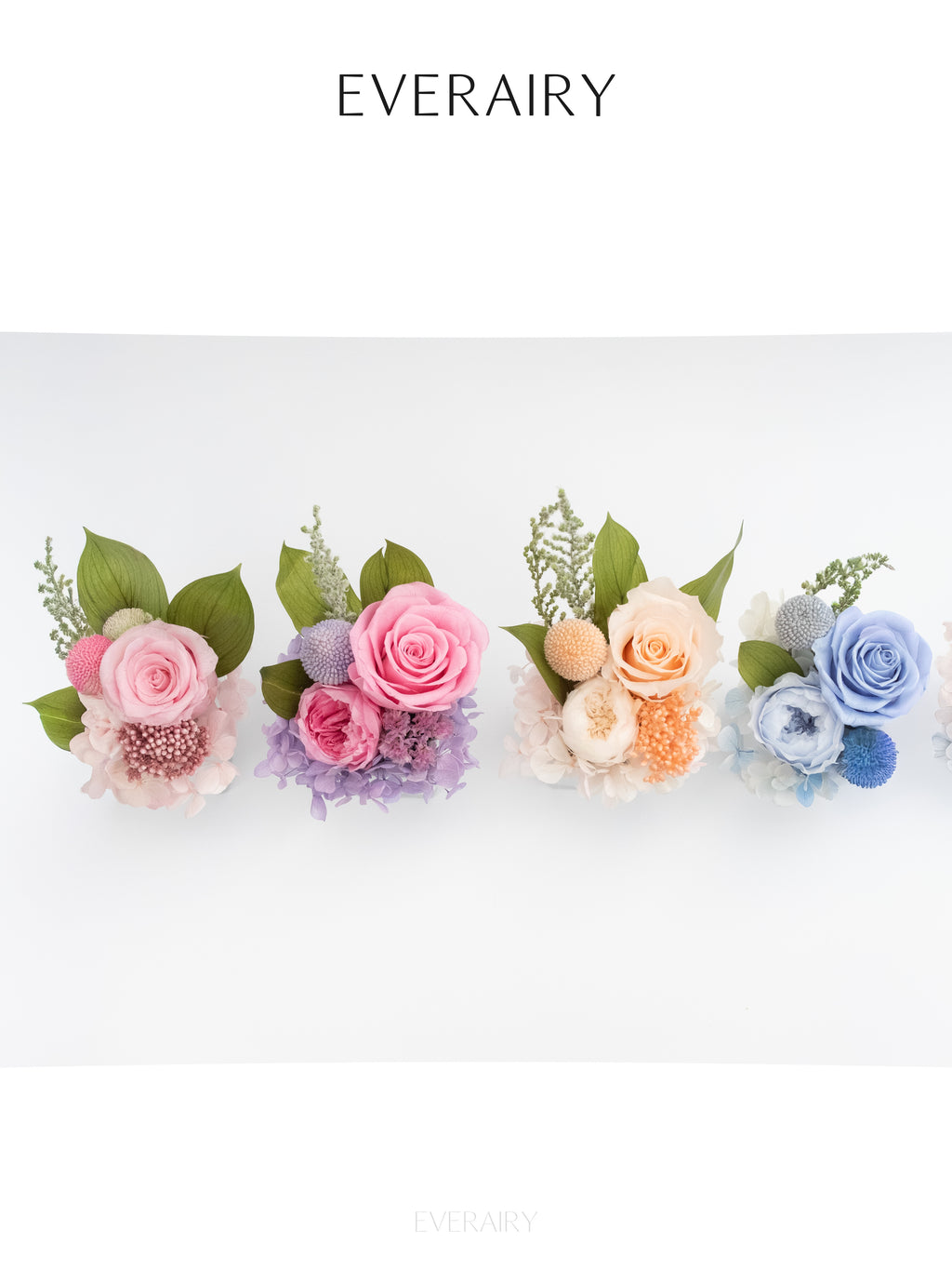 Rose Duet - Preserved Flower Arrangement - Blue