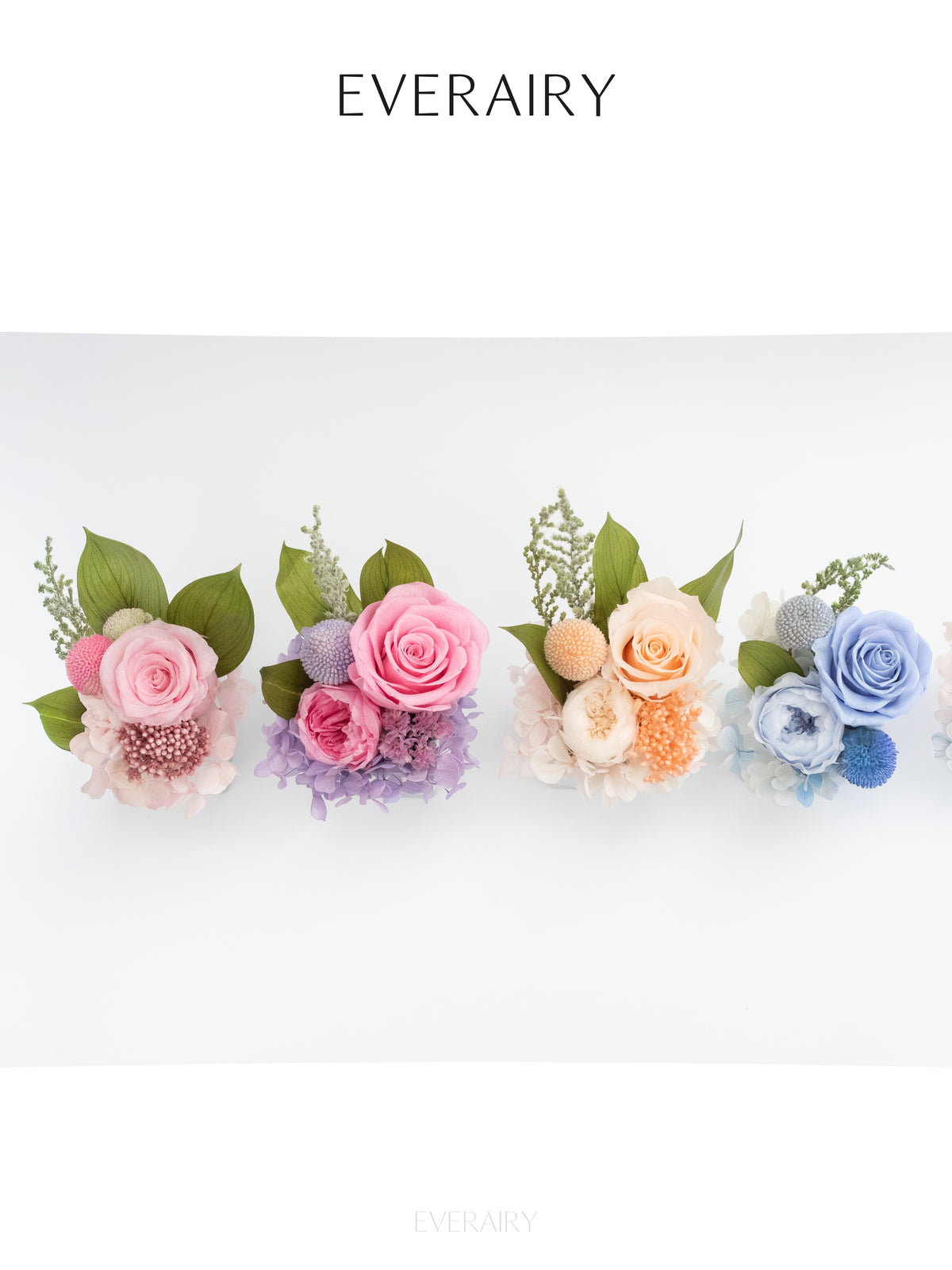 Rose Duet - Preserved Flower Arrangement - Blue