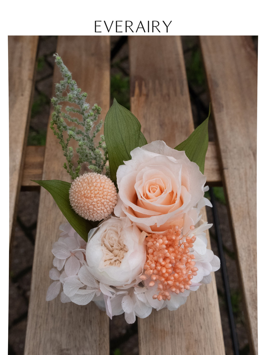 Rose Duet - Preserved Flower Arrangement - Champagne