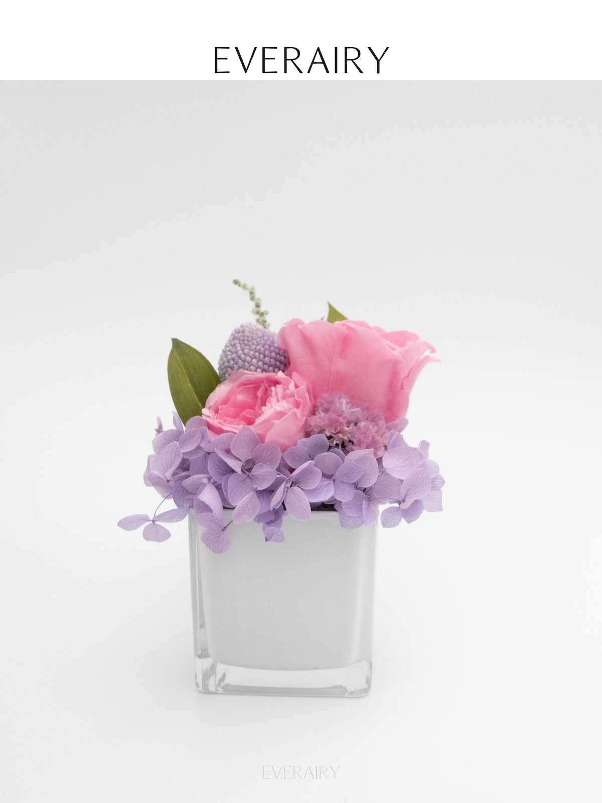 Rose Duet - Preserved Flower Arrangement - Sweet Pink