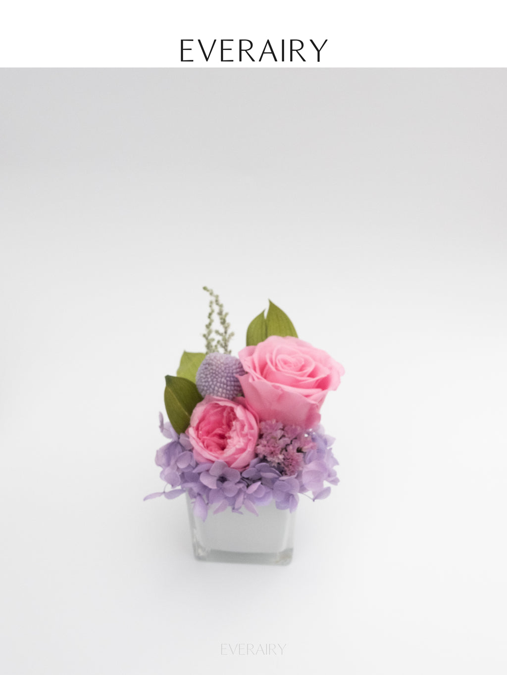Rose Duet - Preserved Flower Arrangement - Sweet Pink