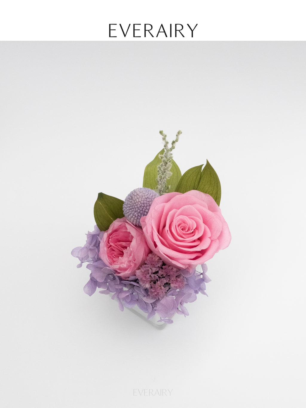 Rose Duet - Preserved Flower Arrangement - Sweet Pink