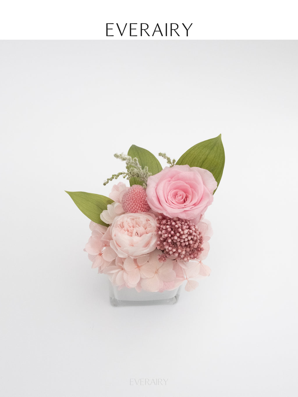 Rose Duet - Preserved Flower Arrangement - Pink