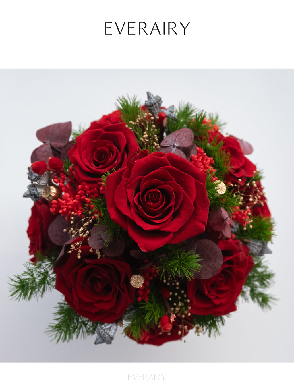 Crimson Solstice - Preserved Flower Arrangement