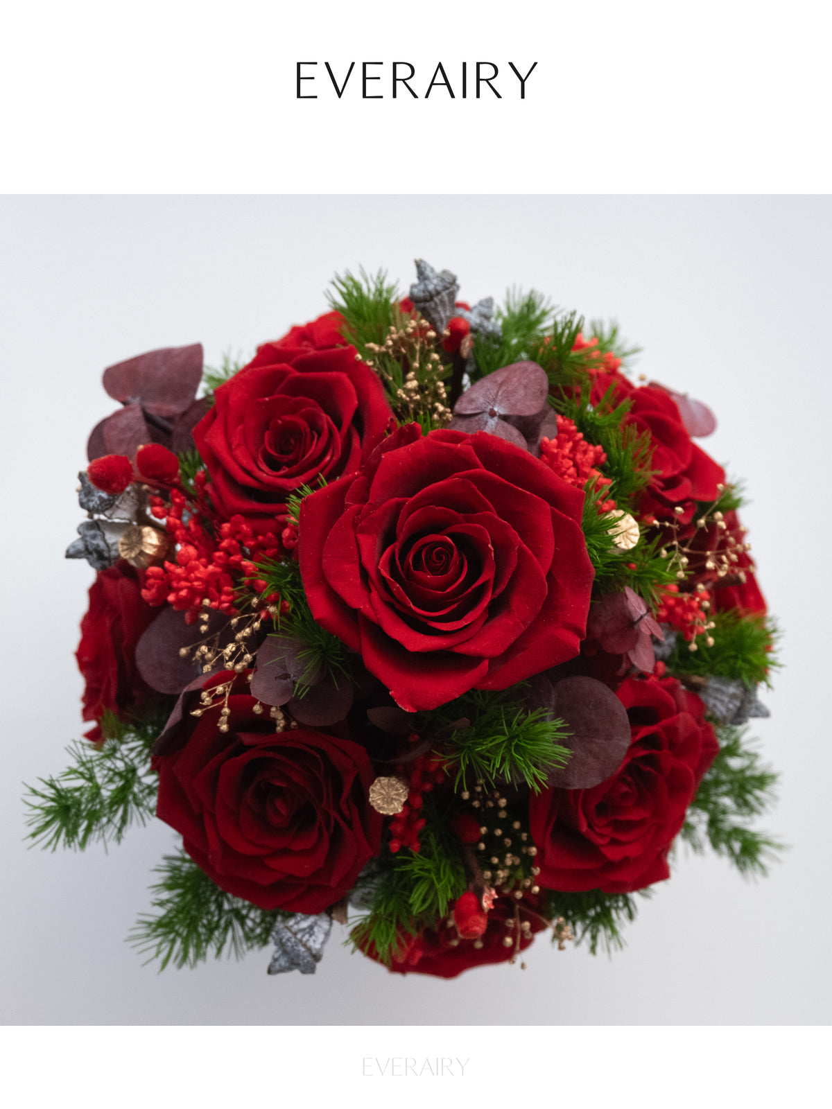 Crimson Solstice - Preserved Flower Arrangement