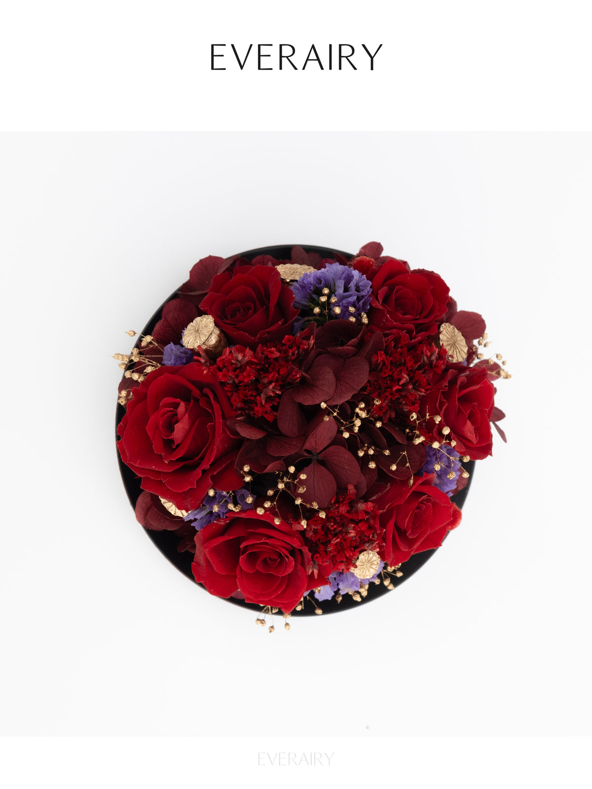 Garnet Dish - Preserved Flower Arrangement