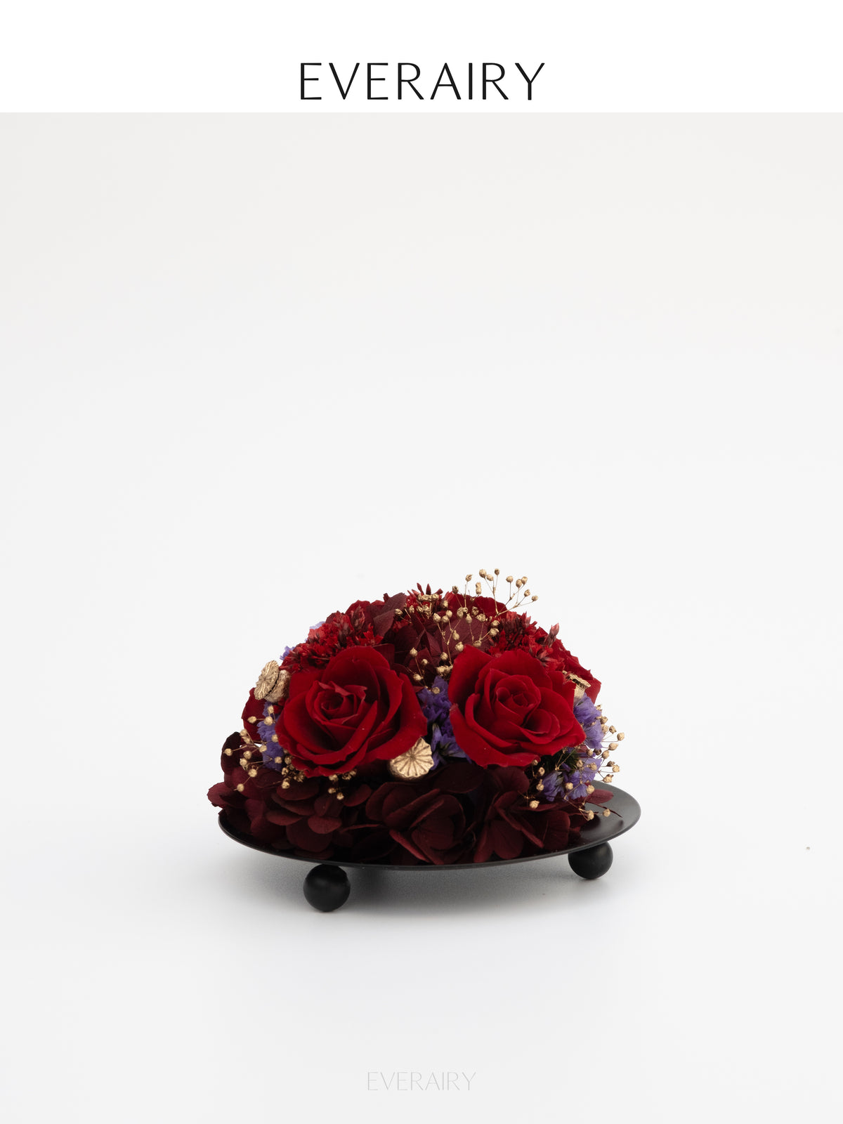 Garnet Dish - Preserved Flower Arrangement