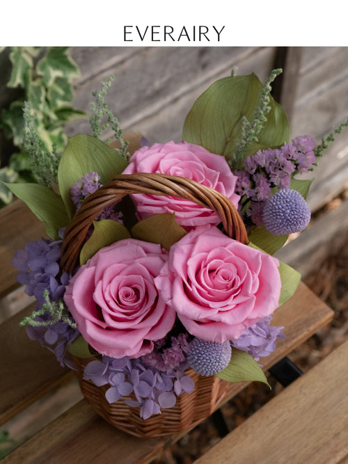 Blush Keepsake - Preserved Flower Basket