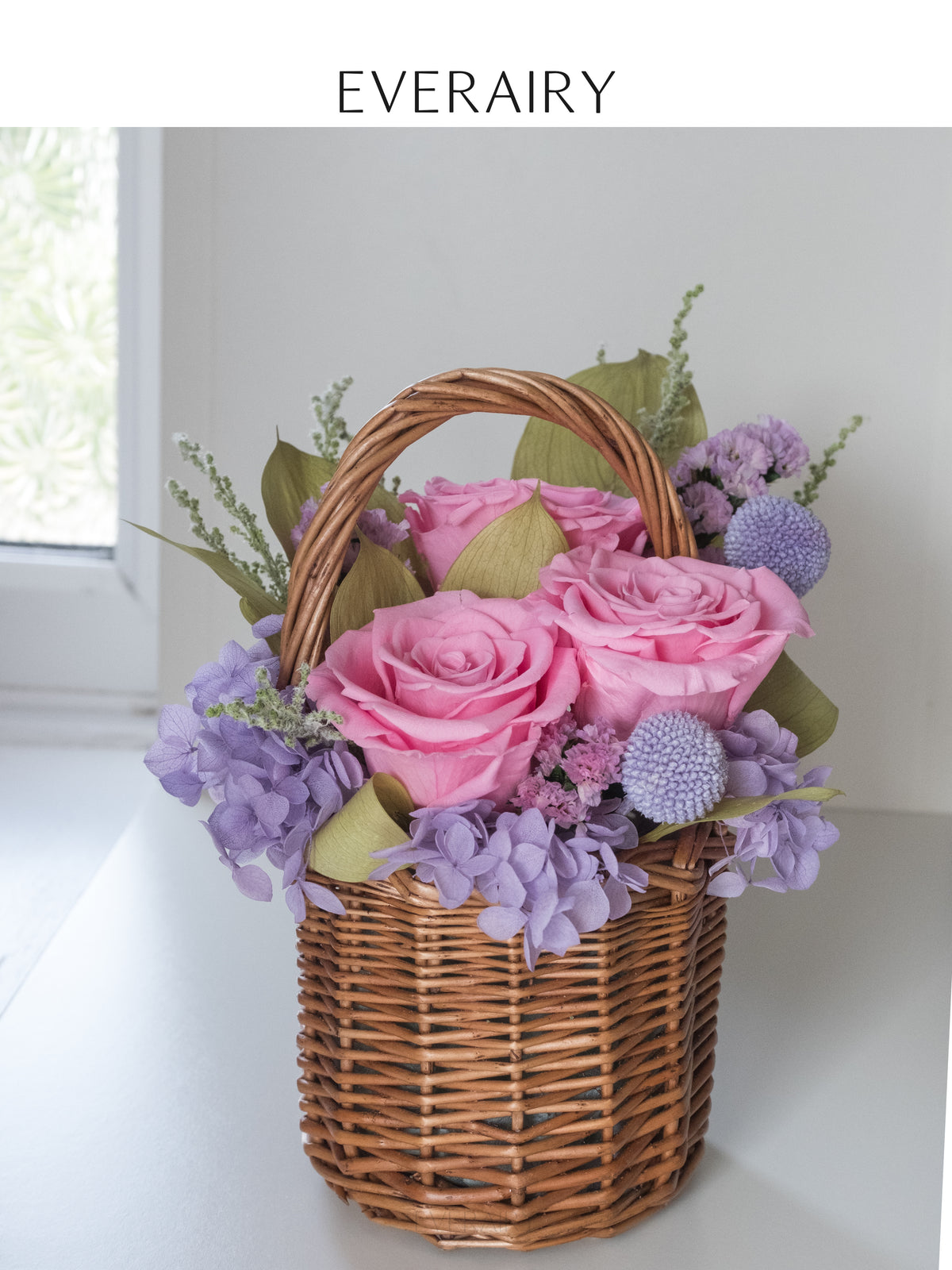 Blush Keepsake - Preserved Flower Basket