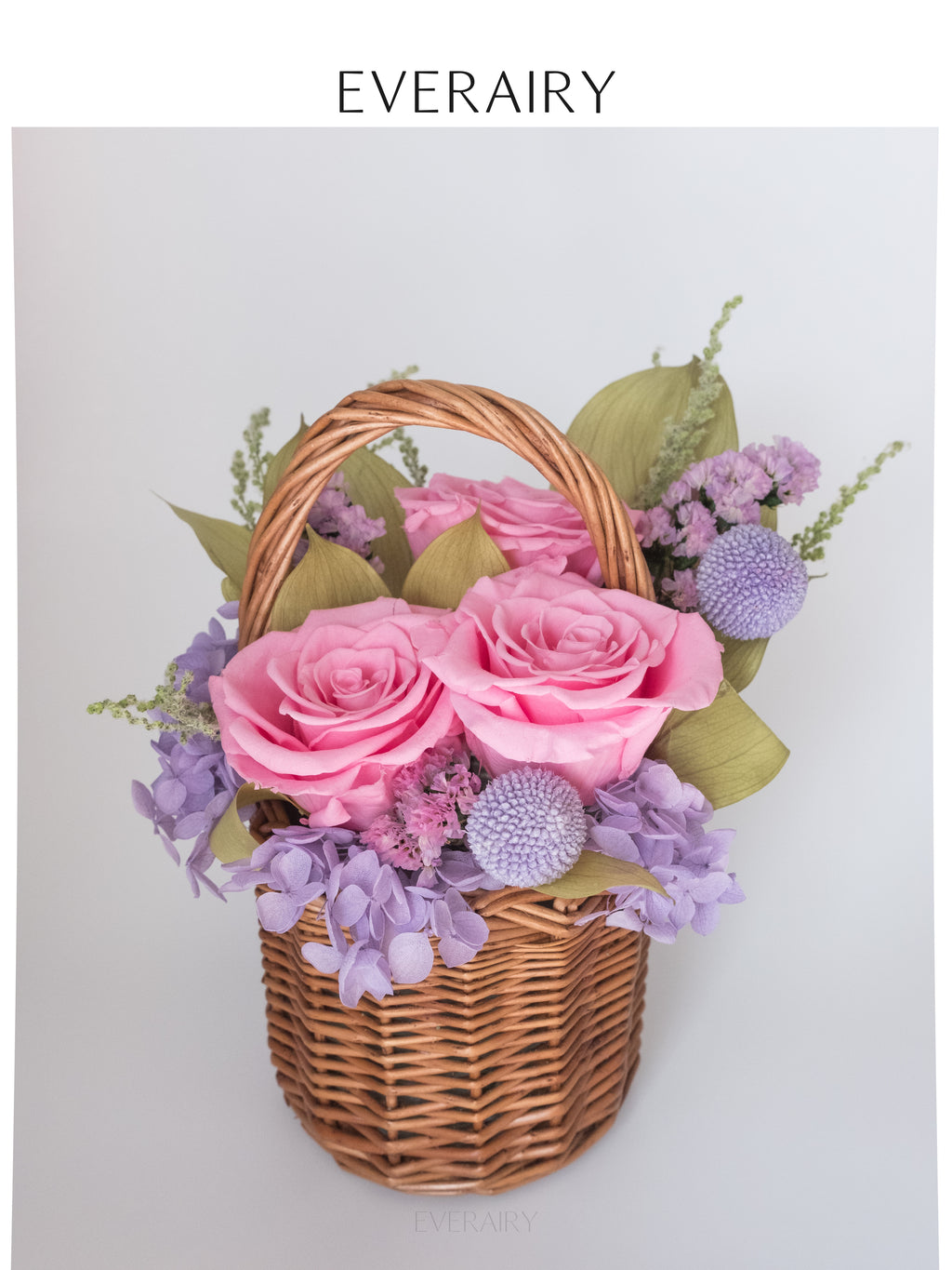 Blush Keepsake - Preserved Flower Basket
