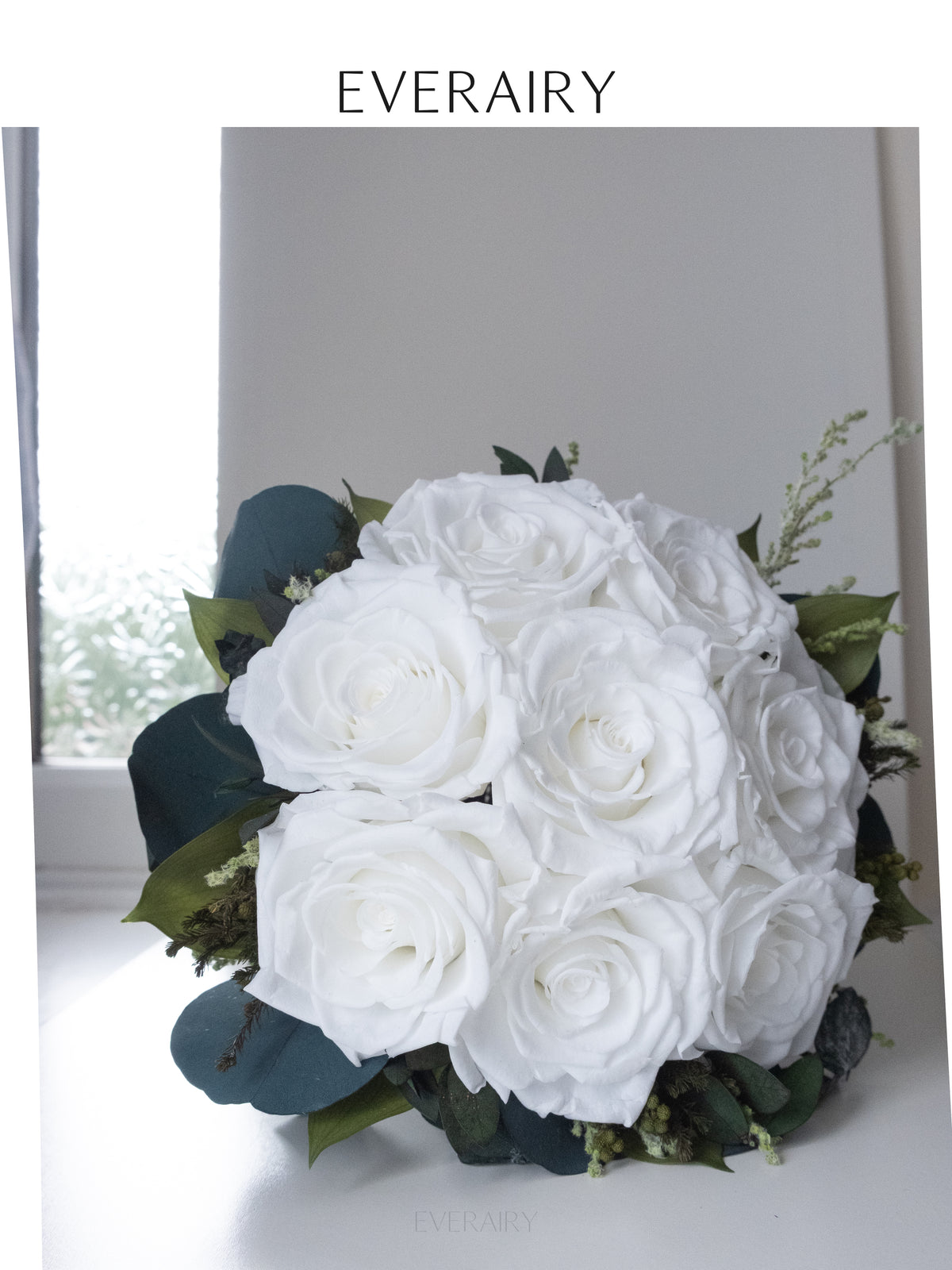 Ivory Hand-Tied - Preserved Rose Bouquet