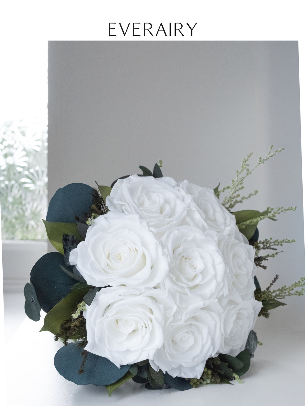 Ivory Hand-Tied - Preserved Rose Bouquet